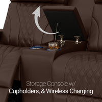 Armada LT HeatZeroᵀᴹ Italian Leather Home Theater Sofa & Loveseat