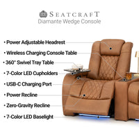 Seatcraft Diamante CoolZeroᵀᴹ Wedge Table Home Theater Seating