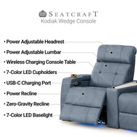 Seatcraft Kodiak CoolZeroᵀᴹ Wedge Table Console Home Theater Seating