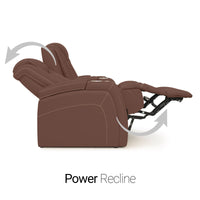 Seatcraft Republic Sofa Italian Leather, Powered Headrest, Power Recline