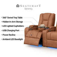 Serenity Italian Leather Home Theater Seating