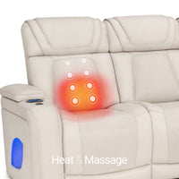 Endeavour HeatZeroᵀᴹ Italian Leather Home Theater Sofa