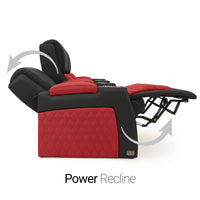 Apex CoolZeroᵀᴹ Italian Leather Two-Tone Home Theater Seating