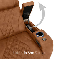 Armada LT HeatZeroᵀᴹ Italian Leather Home Theater Sofa