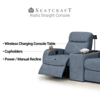 Rialto Italian Leather Console Table Home Theater Seating