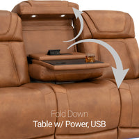 Endeavour HeatZeroᵀᴹ Italian Leather Home Theater Sofa
