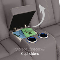 Seatcraft Republic Sofa & Loveseat Italian Leather, Powered Headrest, Power Recline
