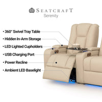 Serenity Italian Leather Home Theater Seating