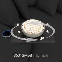 Swivel Cuddle Seat Italian Leather Media Room Furniture