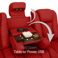 Seatcraft Anthem Sofa Italian Leather, Powered Headrest, Power Recline
