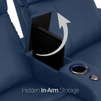 Julius Italian Leather Big & Tall Home Theater Seats