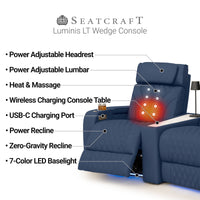 Luminis LT HeatZeroᵀᴹ Wedge Console Home Theater Seating