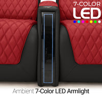 Apex CoolZeroᵀᴹ Italian Leather Two-Tone Home Theater Seating