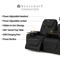 Seatcraft Colosseum Big & Tall Home Theater Sofa