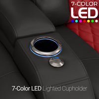 Diamante CoolZeroᵀᴹ Italian Leather Two-Tone Home Theater Seating