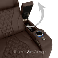 Armada LT HeatZeroᵀᴹ Italian Leather Home Theater Sofa