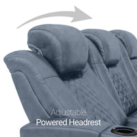 Seatcraft Euphoria Heat & Massage Sofa, Italian Leather, Powered Headrest, Powered Lumbar, Power Recline