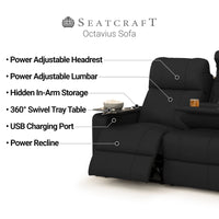Seatcraft Octavius Big & Tall Home Theater Sofa
