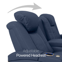 Seatcraft Republic Sofa Italian Leather, Powered Headrest, Power Recline