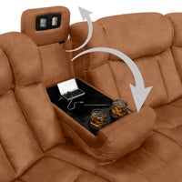 Seatcraft Niagara Italian Leather Sofa, Power or Manual Recline