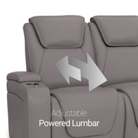 Seatcraft Concerto Heat & Massage Sofa, Italian Leather, Powered Headrest, Powered Lumbar, Power Recline