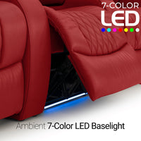 Diamante Chaise CoolZeroᵀᴹ Italian Leather Home Theater Seating