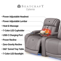 Caliente Zero Gravity Home Theater Seating with Heat & Massage