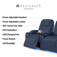 Pantheon Italian Leather Big & Tall Home Theater Seating
