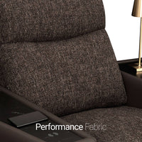 Rialto Italian Leather & Fabric Wedge Console Home Theater Seating
