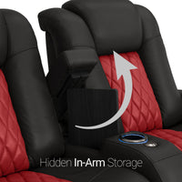 Diamante CoolZeroᵀᴹ Italian Leather Two-Tone Home Theater Seating
