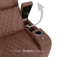 Armada LT HeatZeroᵀᴹ Italian Leather Home Theater Sofa