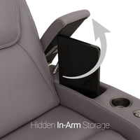 Seatcraft Concerto Heat & Massage Sofa, Italian Leather, Powered Headrest, Powered Lumbar, Power Recline
