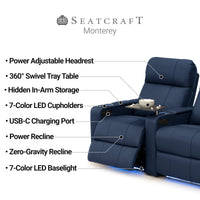 Monterey CoolZeroᵀᴹ Italian Leather Home Theater Seating