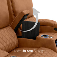 Apex CoolZeroᵀᴹ Wedge Console Italian Leather Home Theater Seats