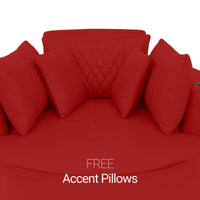 Swivel Cuddle Seat Italian Leather Media Room Furniture