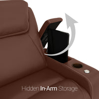 Seatcraft Concerto Heat & Massage Sofa, Italian Leather, Powered Headrest, Powered Lumbar, Power Recline