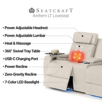Armada LT HeatZeroᵀᴹ Italian Leather Home Theater Sofa
