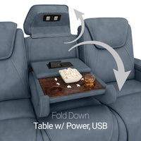 Seatcraft Vienna Sofa & Loveseat Italian Leather, Powered Headrest & Lumbar, Power Recline