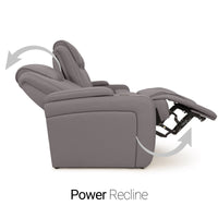 Seatcraft Concerto Heat & Massage Sofa, Italian Leather, Powered Headrest, Powered Lumbar, Power Recline