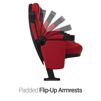 Seatcraft Madrigal 2 Row Home Theater Seats and Riser Package, Vinyl, Red
