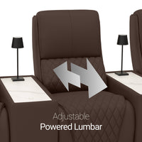 Apex CoolZeroᵀᴹ Console Table Italian Leather Home Theater Seats
