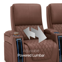 Apex Chaise CoolZeroᵀᴹ Italian Leather Home Theater Seating