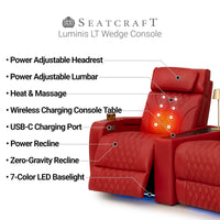 Luminis LT HeatZeroᵀᴹ Wedge Console Home Theater Seating