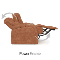 Seatcraft Republic Sofa Italian Leather, Powered Headrest, Power Recline