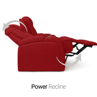 Seatcraft Republic Sofa Italian Leather, Powered Headrest, Power Recline