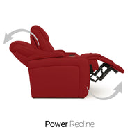 Seatcraft Vienna Loveseat Italian Leather, Powered Headrest & Lumbar, Power Recline