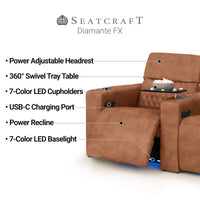 Diamante FX Flip-Up Headrest Home Theater Seats