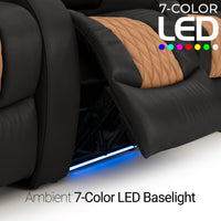 Diamante CoolZeroᵀᴹ Italian Leather Two-Tone Home Theater Seating