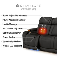 Endeavour HeatZeroᵀᴹ Italian Leather Home Theater Sofa