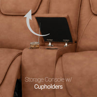 Seatcraft Vienna Sofa & Loveseat Italian Leather, Powered Headrest & Lumbar, Power Recline